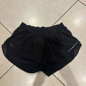 lululemon athletica Black Women's Athletic Shorts with Reflective Trim